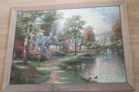 Thomas kinkade jigsaw puzzles 1000 pieces. Thomas Kinkade Jigsaw Puzzles 1000 Pieces Hometown Lake Jigsaw Contemporary Puzzles
