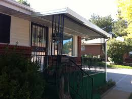 Mike the pole barn guru gives choices to reader who asks for solutions to placing a porch roof is it possible to have 8′ side walls and still have a 6′ overhang open porch on the eave side of the house? Metal Awnings Carports