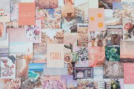 We are getting fun, yet rebellious vibes from this aesthetic iphone. Peachy Pink Collage Kit Desktop Wallpaper Art Cute Laptop Wallpaper Cute Desktop Wallpaper