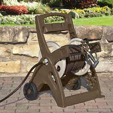 Bronze and taupe, hosemobile hose reel cart, 175' hose capacity, hose hooks hold end of leader hose or garden hose, the easylink system ensures watertight connection between hose reel and hoses. Suncast Lgn212j12 225 Foot Java Smart Tube Hosemobile At Sutherlands