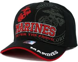 Marines Hat US Marine Corps USMC Military Official Licensed Adjustable  Baseball Cap (Balck - The Few The Proud) at Amazon Mens Clothing store