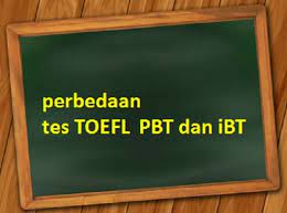 Perbedaan antara toefl ibt dan pbt adalah pada saat pengujiannya, pbt lebih menggunakan lembaran kertas dan pensil sedangkan ibt lebih menggunakan computer dan koneksi internet. Perbedaan Toefl Ibt Dan Pbt Beserta Keunggulannya Masing Masing