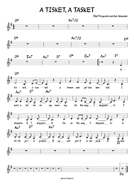 I wrote a letter to my friend, and on the way i lost it. A Tisket A Tasket Sheet Music For Piano Solo Musescore Com