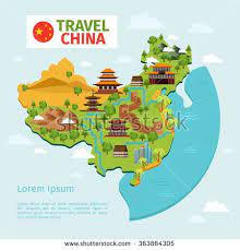 chine stock vectors vector clip art china map china travel map vector