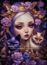 Mystical Cat Girl 9 Cross Stitch Pattern by Dutchladymysticart (digital  Format)