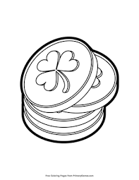 Coloring page dazzling gold coloring pages retro illustration. Leprechaun Gold Coins Coloring Page Free Printable Pdf From Primarygames