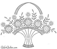 Panier De Fleur Dessin Panier De Fleurs Broderie Blanche Broderie Au Ruban