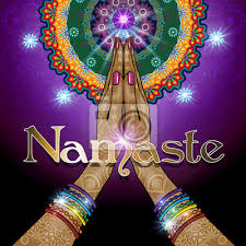 Namaskar means to see the divine form in others, it increases the spiritual power. Namaste Leinwandbilder Bilder Namaste Mudra Schone Myloview De