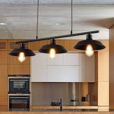 3 Lights Flared Island Lighting Fixture Farmhouse Black Metal Billiard Lamp For Restaurant Beautifulhalo Com