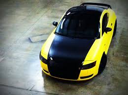 Black And Yellow Car Design Color Change On This Audi Tt Matte Yellow And Satin Black Audi Tt Vinyl Wrap Car Audi Tt 225