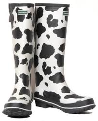 Evercreatures Cow Print Wellies Wellington Boots Boots Wellies Cow Print