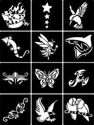 Temporary Tattoo Stencils Set 08 Tattoo Stencils Stencils Printables Butterfly Stencil