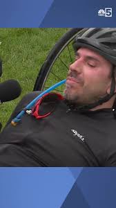 Photo finish! Jordan Carrell of South Burlington, Vermont wins the  wheelchair/handcyclist half marathon division of the Vermont City Marathon  and speaks with our Jack Main NBC5.