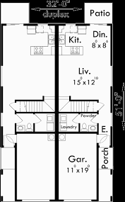 Maybe you would like to learn more about one of these? Narrow Lot Duplex House Plans 16 Ft Wide Row House Plans D 430