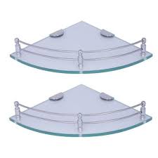 Home furniture baby bracket shelves corner cabinets corner shelves curio shelves decorative storage cabinets floating shelves interlocking shelves linen cabinets medicine. Glass Stainless Steel Bathroom Glass Corner Shelf Packaging Type Box Rs 400 Piece Id 18155987848
