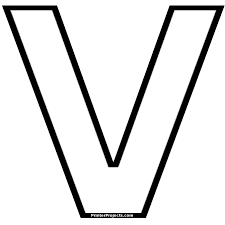 Letra V Para Colorear