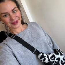 Handmade Monochrome Leopard Teddy Fleece Crossbody Bag: Round Mini Shoulder  Bag