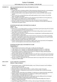 Managers, who work in large banks, sometimes have specific roles whether in financial products, loans, premium accounts, or mortgages. Business Banking Relationship Manager Resume Samples Velvet Jobs