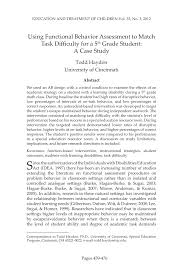 Observation card, print pocket size checklist and complete each time interfering examining the efficacy of a basic functional behavioral assessment training package for school. Pdf Using Functional Behavior Assessment To Match Task Difficulty For A 5 Th Grade Student A Case Study