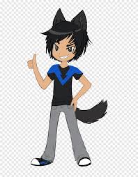 Kawaii anime wolf boy mungfali. Cartoon Drawing Youtube Gray Wolf Anime Boy Mammal Black Hair Png Pngegg