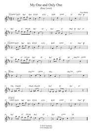 Mine expressing romantic possession 4. Saxofon Musiknoten My One And Only Love Leichte Stufe Sopransax Ventura Wood Mellin