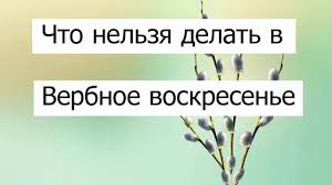 Как и в любой другой праздник из списка двунадесятых, в этот день запрещены. Chto Nelzya Delat V Verbnoe Voskresene Youtube