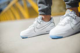 Nike air force 1 react erkek spor ayakkabı. Nike Air Force 1 React White University Gold University Blue Ct1020 100