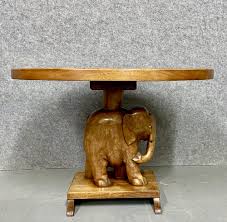 Indian handmade beautiful wooden elephant shape decorative stool, footstool. Carved Teak Elephant Coffee Table 797650 Sellingantiques Co Uk