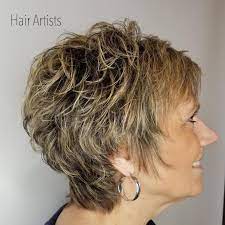 Short Tapered Shaggy Haircut For Women Over 50 In 2020 Shaggy Short Hair Hair Styles Short Hairstyles For Thick Hair