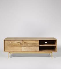 Gatz Natural Mango Wood Tv Stand Swoon Wooden Media Unit Tv Stand Wood Mango Wood