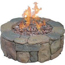 Shop bond canyon ridge 20 in w 50 000 btu stone look composite liquid propane fire table at lowes com gas fire table fire table modern fire pit. Bond Pinyon Envirostone Gas Fire Pit Walmart Com Walmart Com