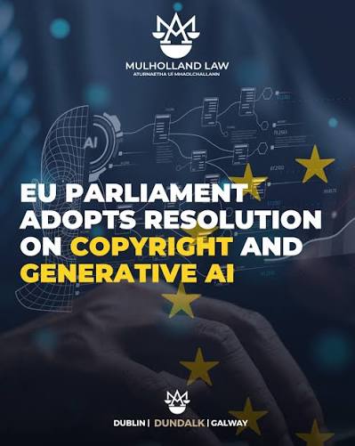 The European Parliament has adopted a resolution on copyright and generative AI. The resolution states that the development of AI must not undermine EU copyright law or the rights of creators. It