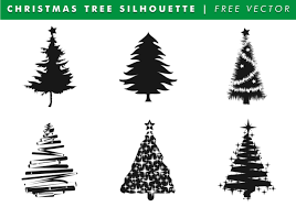 Christmas Tree Silhouettes Free Vector Christmas Tree Silhouette Silhouette Free Tree Silhouette