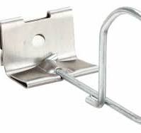 Air Filter Holding Clip: 2 in Actual Lg, 18 ga Clip Wire Gauge, Galvanized  Steel, 12 PK