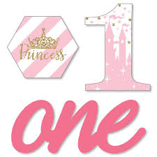 A different kind of princess staar. 1st Birthday Little Princess Crown Diy Shaped Pink And Gold Princess First Birthday Party Cut Outs 24 Ct Bigdotofhappiness Com