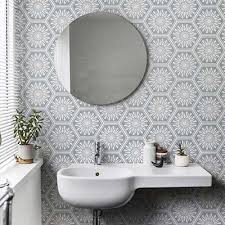 While not ideal, wallpaper in a bathroom is still feasible, especially if installed in a half bath or powder room. Bathroom Wallpapers Wallpaper Direct