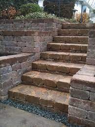 Great Steps With Tiered Retaining Walls For Gardening Very Easy To Maintain At Waist Heights Oh An Retaining Wall Landscaping Retaining Walls Garden Stairs
