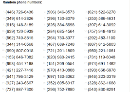 Fake phone numbers randomly generated by fake number are unallocated numbers that telephony companies cannot assign to customers in malaysia under current legislation. Random Phone Numbers To Prank Call Usa
