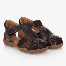 Childrens Classics - Boys Brown Leather Sandals | Childrensalon