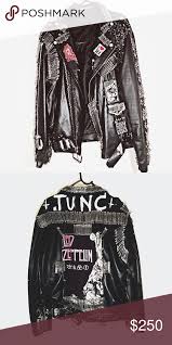 Black Safety Pin Faux Leather Jacket Black Safety Pins Black Faux Leather Jacket Faux Leather Jackets