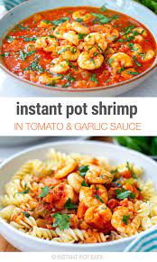 Instant Pot Shrimp With Tomato Garlic Sauce From Frozen Recipe Instant Pot Dinner Recipes Healthy Instant Pot Recipes Instant Pot Paleo
