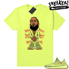 Black And Yellow Jordans 12 Shirt Frozen Yellow Yeezys Nipsey Hussle Frozen Yellow Shirt