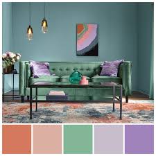And Now For Something Different Triadic Colour Scheme Featuring Orange Gree Interior Design Color Schemes Living Room Color Schemes Color Palette Living Room