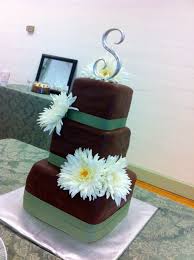 All cakes are baked from scratch using real ingredients. Wanda Chocolate Brown And Sage Green Wedding Cake Lolo S Cakes Sweets