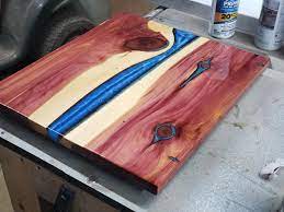 Polyurethane will keep dirt, dust, and oil from getting onto the cedar which would dull and damage the color. First Epoxy River Table Make From Cedar And Finished With Polyurethane Woodworking