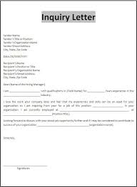 Inquiry Letter Template Business Letter Format Formal Letter Writing Business Letter Sample