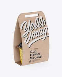 Download Kraft Cup Carrier Mockup In Cup Bowl Mockups On Yellow Images Object Mockups Free Psd Mockups Templates Mockup Free Psd Mockup Psd PSD Mockup Templates