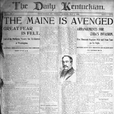 I'm sorry, but a sign or newspaper does not speak, talk, or say anything. The Spanish American War The United States Becomes A World Power Classroom Materials At The Library Of Congress Library Of Congress