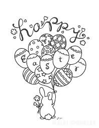 We have simple images for younger coloring fans and advanced images for adults to enjoy. Free Happy Easter Bunny Coloring Page And Card Juju Sprinkles Bunny Coloring Pages Easter Bunny Colouring Free Easter Coloring Pages