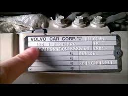 Volvo S60 V70 Model Year And Color Code Plates 2001 2009